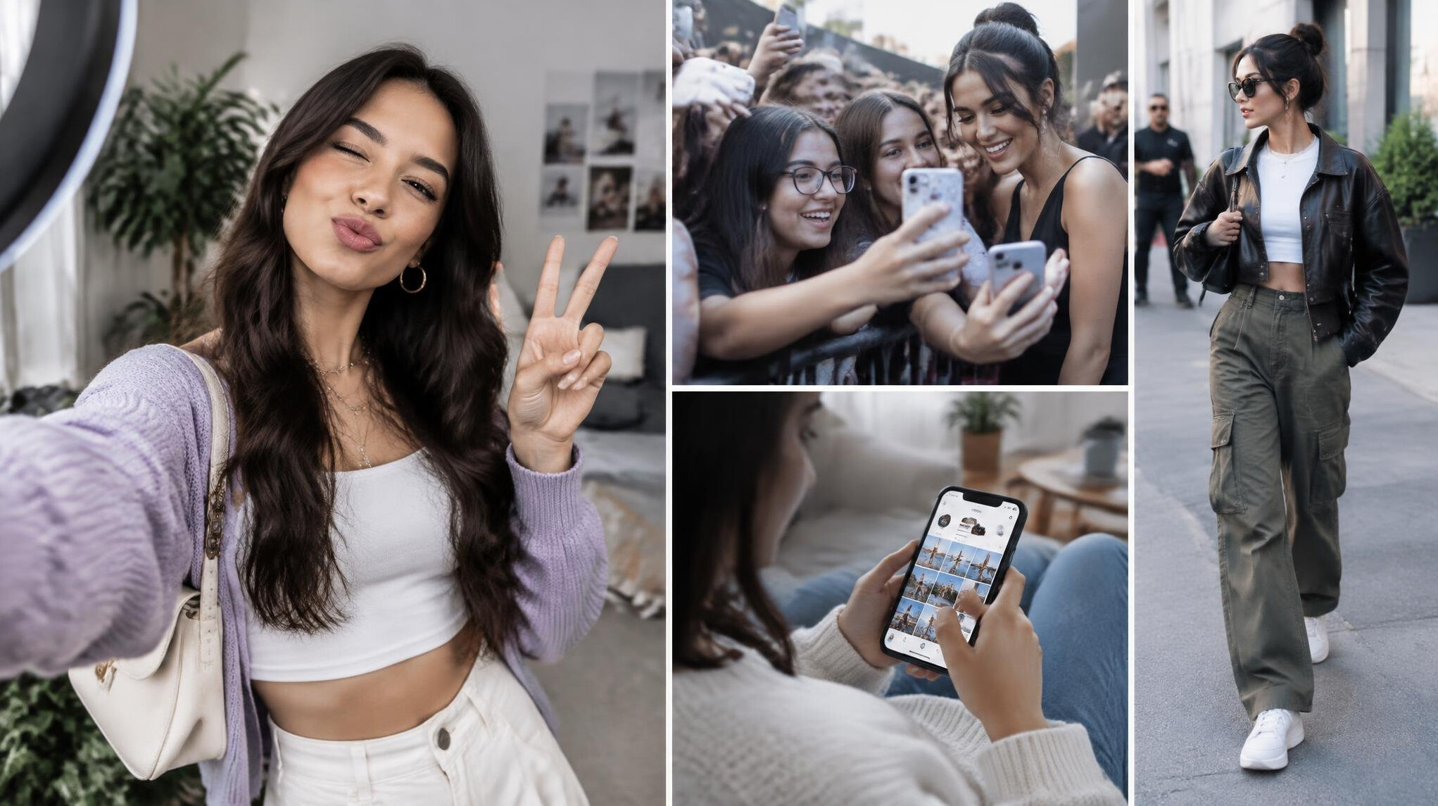 social media influencer posing